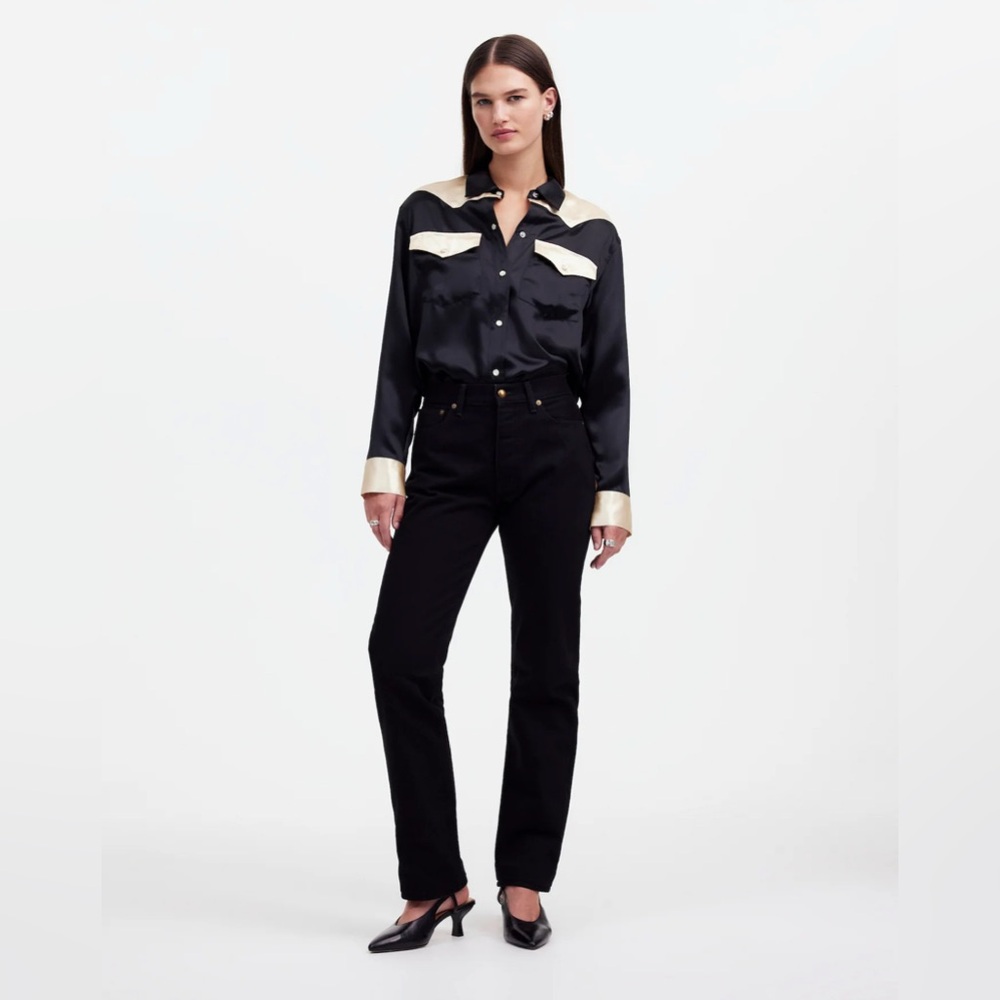 NWT Alexa Chung for Madewell High-Rise Straight Jean in Outridge Wash, size 31